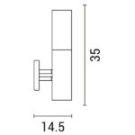 ΑΠΛΙΚΑ ΙΝΟΧ ΣΕΙΡΑ 35cm E27 ARTE ILLUMINA ΧIOS - Image 2