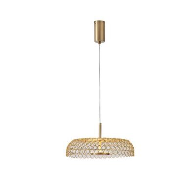 ΦΩΤΙΣΤΙΚΟ ΚΡΕΜΑΣΤΟ ΜΕΤΑΛΛΟ ΜΟΝΟΦΩΤΟ LED 10W 1080Lm 3000K Φ350x1390mm ΧΡΥΣΟ ARTE ILLUMINA PERFORATO