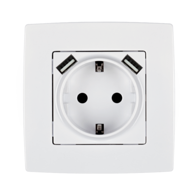 CITY ΠΡΙΖΑ ΣΟΥΚΟ ΒΙΔΩΤΗ + 2 USB ΛΕΥΚΗ