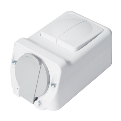 ΠΡΙΖΑ +  ΔΙΠΛΟΣ ΔΙΑΚΟΠΤΗΣ ΑΠΛΟΣ 16А 250V, IP44