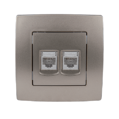 CITY ΠΡΙΖΑ ΤΗΛΕΦΩΝΟΥ RJ11 + ΥΠΟΛΟΓΙΣΤΗ RJ45 ΛΕΥΚΗ, ΜΕΤΑΛΛΙΖΕ