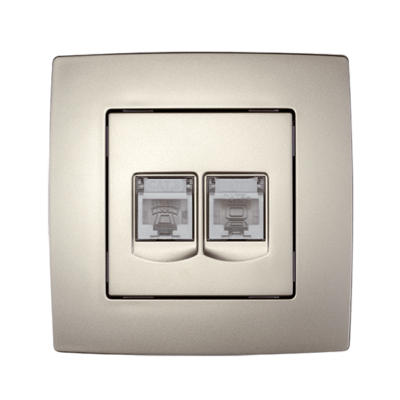 CITY ΠΡΙΖΑ ΤΗΛΕΦΩΝΟΥ RJ11 + ΥΠΟΛΟΓΙΣΤΗ RJ45 ΣΑΜΠΑΝΙΖΕ, ΜΕΤΑΛΛΙΖΕ