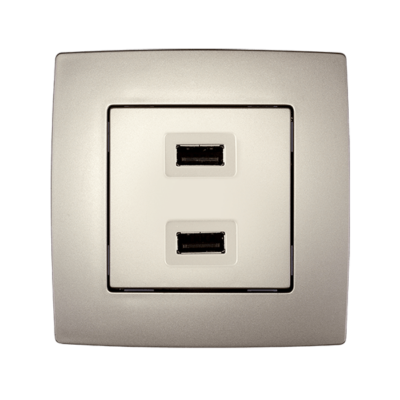 CITY ΔΙΠΛΗ ΠΡΙΖΑ USB ΣΑΜΠΑΝΙΖΕ ΜΕΤΑΛΛΙΖΕ