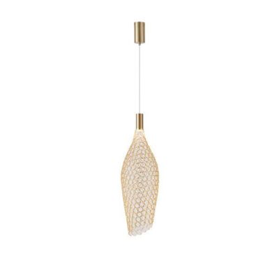 ΦΩΤΙΣΤΙΚΟ ΜΕΤΑΛΛΟ ΜΟΝΟΦΩΤΟ LED 7.6W 780Lm 3000K Φ200x1960mm ΧΡΥΣΟ ARTE ILLUMINA PERFORATO