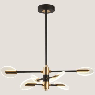 ΦΩΤΙΣΤΙΚΟ ΚΡΕΜΑΣΤΟ 6ΦΩΤΟ LED 42W 3CCT 100X88X78 ΜΑΥΡΟ-ΧΡΥΣΟ ARTE ILLUMINA