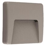 ΦΩΤΙΣΤΙΚΟ ΤΟΙΧΟΥ SLIM LED 3W IP65 230V 3000K 120X120mm ΓΚΡΙ PRO ARTE ILLUMINA