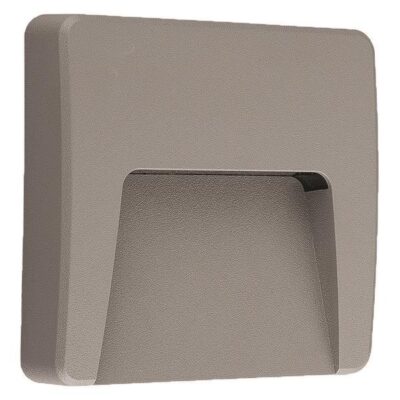 ΦΩΤΙΣΤΙΚΟ ΤΟΙΧΟΥ SLIM LED 3W IP65 230V 3000K 120X120mm ΓΚΡΙ PRO ARTE ILLUMINA