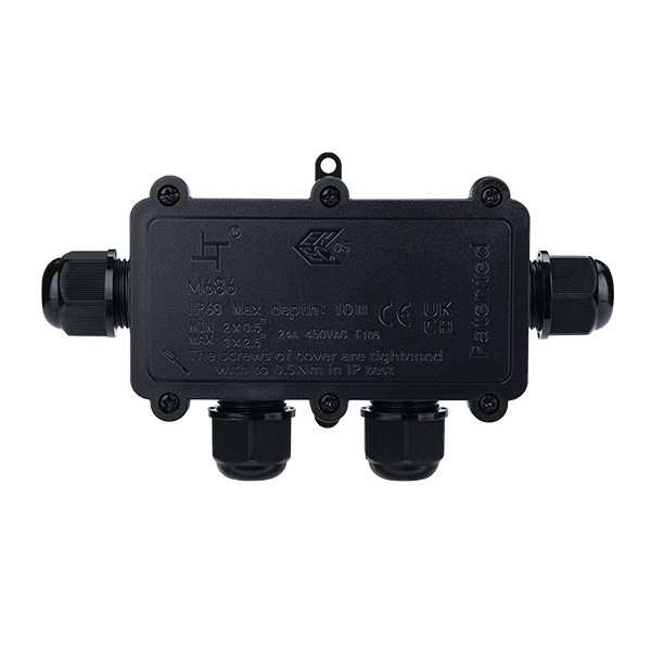 31078 ELMARK JUNCTION BOX 4 ENTRY 450VAC 24A, IP68 - Image 1