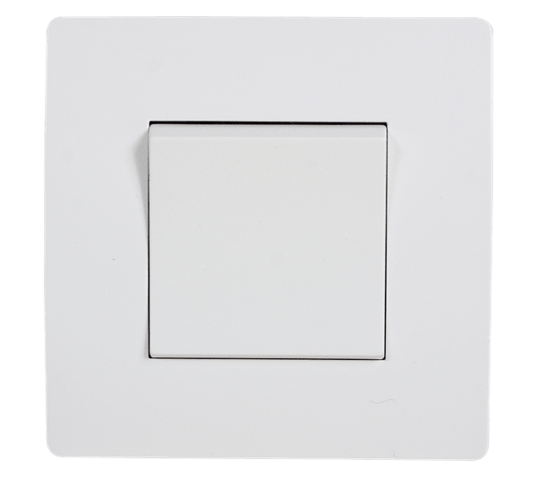 38070S EL BASIC TG115 1 BUTTON CROSS WAY SWITCH WHITE-OLD - Image 1
