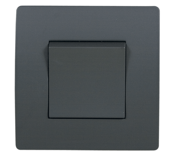 38073S EL BASIC TG115 1 BUTTON CROSS WAY SWITCH GRAPHITE- - Image 1
