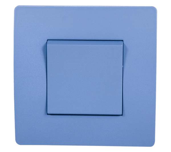 38074S EL BASIC TG115 1 BUTTON CROSS WAY SWITCH BLUE-OLD - Image 1