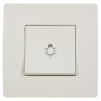 EL BASIC TG112A PUSH BUTTON SWITCH CREAM-OLD