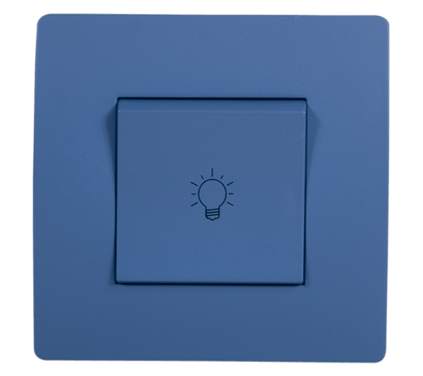38104S EL BASIC TG112A PUSH LIGHT BUTTON SWITCH BLUE-OLD - Image 1