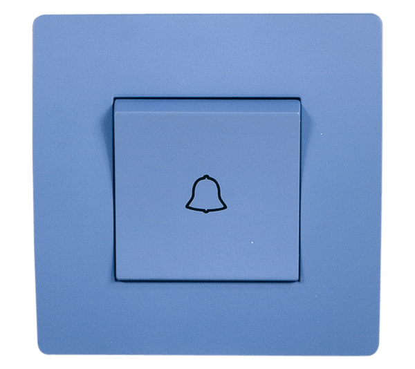 38124S EL BASIC TG112 DOORBELL SWITCH BLUE-OLD - Image 1