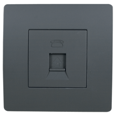 EL BASIC TZ106 TELEPHONE SOCKET GRAPHITE-OLD