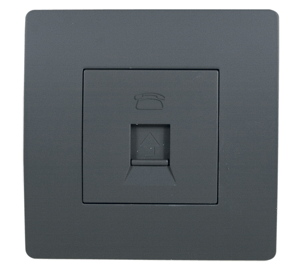 38353S EL BASIC TZ106 TELEPHONE SOCKET GRAPHITE-OLD - Image 1