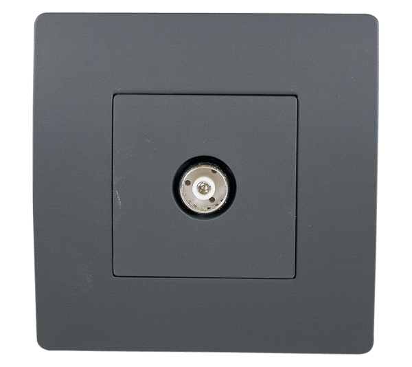 38363S EL BASIC TZ111 TV ANTENNA SOCKET GRAPHITE-OLD - Image 1
