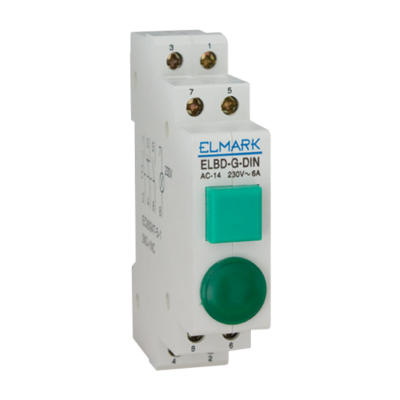 ΜΠΟΥΤΟΝ ΜΕ ΛΥΧΝΙΑ ELBD-Y-DIN 1NO+2NC ΚΙΤΡΙΝΟ 230V