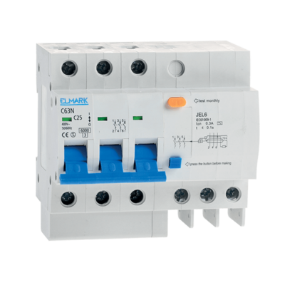 ΣΥΝΔΥΑΣΜΟΣ ΡΕΛΕ ΔΙΑΡΡΟΗΣ JEL6 C50 3P 50A/300MA