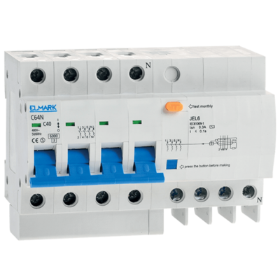 ΣΥΝΔΥΑΣΜΟΣ ΡΕΛΕ ΔΙΑΡΡΟΗΣ JEL6 C50 3P+N 50A/300MA