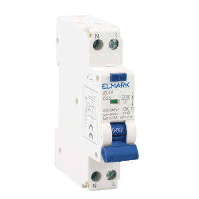 ΡΕΛΕ ΔΙΑΡΡΟΗΣ ΗΛΕΚΤΡΟΝΙΚΟ DPN RCBO JEL9A 6kA 2P 6A/30mA