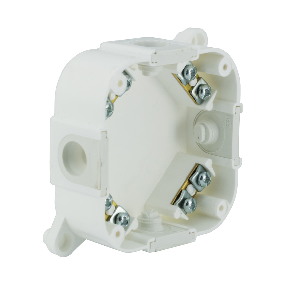 61175EP VP074-51 INSTAL. BOX + TERMINALS 88X88MM IP 44 WH - Image 1
