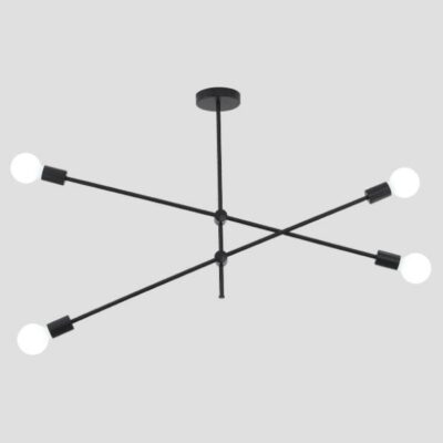 ΦΩΤΙΣΤΙΚΟ ΚΡΕΜΑΣΤΟ 4ΦΩΤΟ 4XΕ27 1000X550mm MAX 40W ΜΑΥΡΟ ARTE ILLUMINA SKYLINE