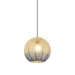 ΦΩΤΙΣΤΙΚΟ ΚΡΕΜΑΣΤΟ ΜΟΝΟΦΩΤΟ Ε27 D500 RATTAN ΛΕΥΚΟ ΓΑΛΑΖΙΟ ARTE ILLUMINA KAI