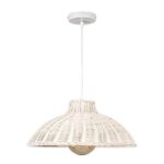 ΦΩΤΙΣΤΙΚΟ ΚΡΕΜΑΣΤΟ ΜΟΝΟΦΩΤΟ Ε27 MAX 60W D450XH180 RATTAN ΛΕΥΚΟ ARTE ILLUMINA KAI