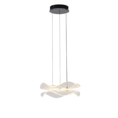 ΦΩΤΙΣΤΙΚΟ ΚΡΕΜΑΣΤΟ ΑΚΡΥΛΙΚΟ ΣΤΡΟΓΓΥΛΟ LED 34W  Ø 340mm 3000K 3024Lm ΜΑΥΡΟ ARTE ILLUMINA FIRENZE