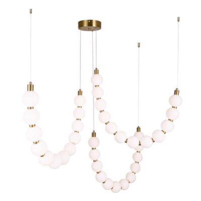 ΦΩΤΙΣΤΙΚΟ ΚΡΕΜΑΣΤΟ ΜΕΤΑΛΛΟ LED 35W 3000K 2730Lm 900Χ1890mm ΜΠΡΟΝΖΕ-ΛΕΥΚΟ  ARTE ILLUMINA TREA