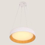 ΦΩΤΙΣΤΙΚΟ ΚΡΕΜΑΣΤΟ ΣΤΡΟΓΓΥΛΟ LED 50W 3000Κ Φ60X11 ΛΕΥΚΟ-ΞΥΛΟ ΔΡΥΣ ARTE ILLUMINA