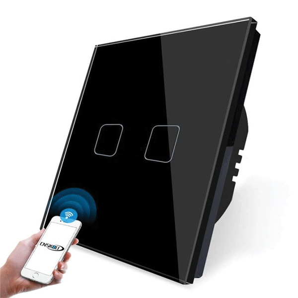 BL WI-FI SMART TOUCH EU 1 GANG 1 WAY SWITCH BLACK - Image 1