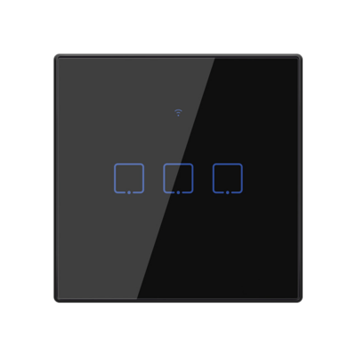 WI-FI SMART TOUCH EU 3 GANG 1 WAY SWITCH BLACK