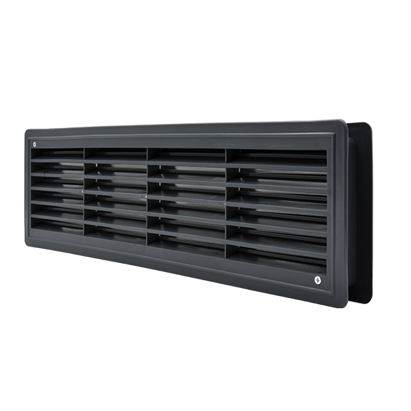 GR EL02-125 DOOR GRILLE 115x430MM, GRAPHITE - Image 1