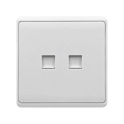LONDON DOUBLE COMPUTER RJ45 SOCKET WHITE
