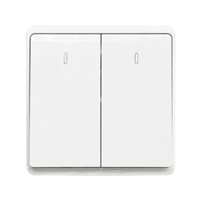 LONDON TWO BUTTONS ONE WAY SWITCH WHITE