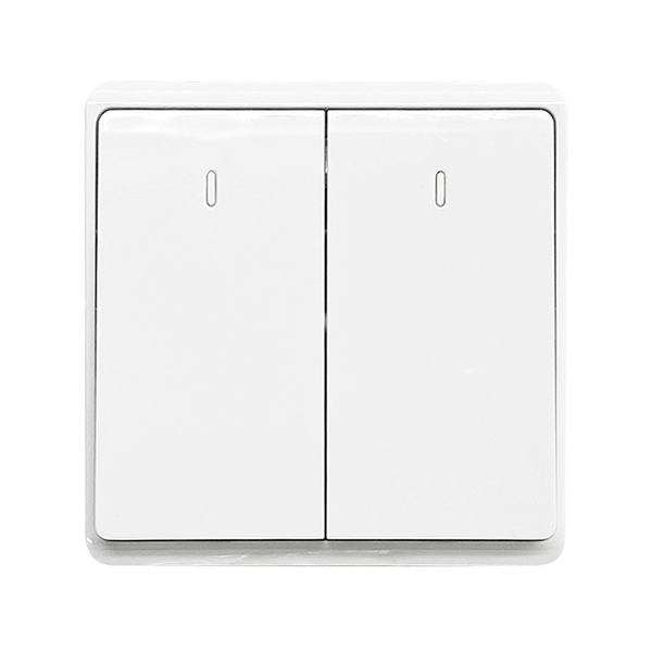 WH LONDON TWO BUTTONS TWO WAY SWITCH WHITE - Image 1