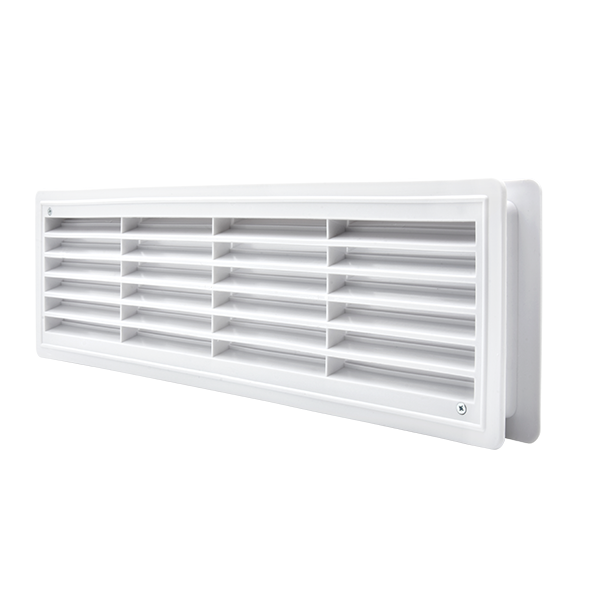 WH EL02-127 DOOR GRILLE 115x430MM, WHITE - Image 1