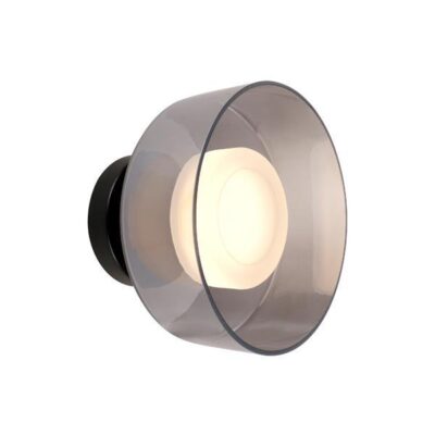 ΑΠΛΙΚΑ ΤΟΙΧΟΥ METAΛΛO-ΓΥΑΛΙ LED 8W 3000K 624Lm  200Χ200mm ΜΑΥΡΟ-ΓΡΑΦΙΤΗΣ ARTE ILLUMINA NIMBUS