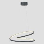 ΦΩΤΙΣΤΙΚΟ ΚΡΕΜΑΣΤΟ ΑΛΟΥΜΙΝΙΟ LED 40W 2550Lm  4000Κ Φ550mm  ΜΑΥΡΟ ARTE ILLUMINA MERCURY