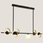 ΦΩΤΙΣΤΙΚΟ ΚΡΕΜΑΣΤΟ ΓΡΑΜΜΙΚΟ LED 33W+1XG9 3000Κ 120X30X30 ΧΡΥΣΟ-ΜΑΥΡΟ ARTE ILLUMINA