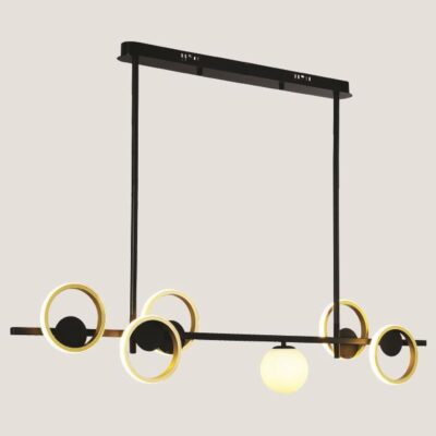 ΦΩΤΙΣΤΙΚΟ ΚΡΕΜΑΣΤΟ ΓΡΑΜΜΙΚΟ LED 33W+1XG9 3000Κ 120X30X30 ΧΡΥΣΟ-ΜΑΥΡΟ ARTE ILLUMINA