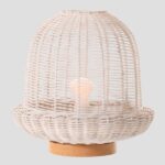 ΠΟΡΤΑΤΙΦ E27 ΒΑΣΗ ΞΥΛΟ&RATTAN Φ29X30 ΛΕΥΚΟ ARTE ILLUMINA