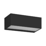 ΦΩΤΙΣΤΙΚΟ ΤΟΙΧΟΥ LED 12W 230X90X100 3CCT IP65 ΜΑΥΡΟ ARTE ILLUMINA LIMA