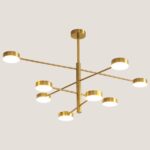 ΦΩΤΙΣΤΙΚΟ ΚΡΕΜΑΣΤΟ 8ΦΩΤΟ LED 96W 100X65X20 ΧΡΥΣΟ ARTE ILLUMINA
