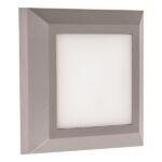 ΦΩΤΙΣΤΙΚΟ ΤΟΙΧΟΥ SLIM LED 3W IP65 230V 3000K 125X125mm ΓΚΡΙ PRO ARTE ILLUMINA