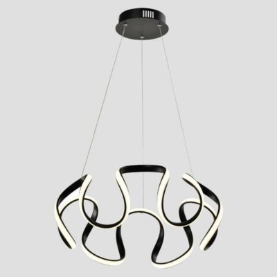 ΦΩΤΙΣΤΙΚΟ ΚΡΕΜΑΣΤΟ ΑΛΟΥΜΙΝΙΟ ΣΤΡΟΓΓΥΛΟ LED 60W 3200Lm 3CCT(3000-4000-6000K)  100-277V Φ520X1200mm ΜΑΥΡΟ  ARTE ILLUMINA ORBIT