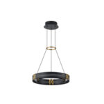 ΦΩΤΙΣΤΙΚΟ ΚΡΕΜΑΣΤΟ ΑΛΟΥΜΙΝΙΟ LED 21W 1260Lm 3000K Φ420mm ΜΑΥΡΟ-ΧΡΥΣΟ ARTE ILLUMINA LUIS - Image 2