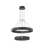 ΦΩΤΙΣΤΙΚΟ ΚΡΕΜΑΣΤΟ ΑΛΟΥΜΙΝΙΟ LED 62W 3720Lm 3000K 620X1200mm ΜΑΥΡΟ-ΧΡΥΣΟ ARTE ILLUMINA LUIS - Image 2